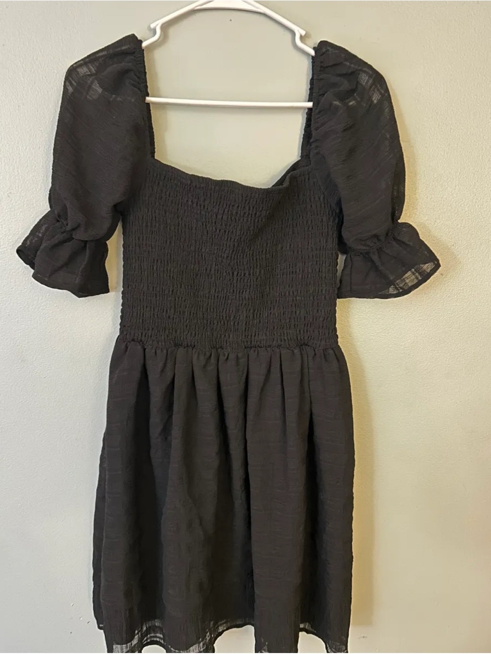 Missguided Black Smocked Mini Dress - Picture 3 of 4